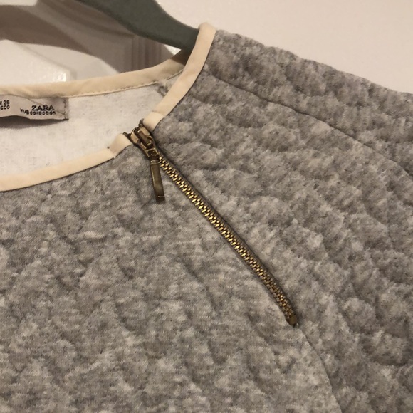 Zara Two Toned Sweater with Zipper Detail - Picture 2 of 6